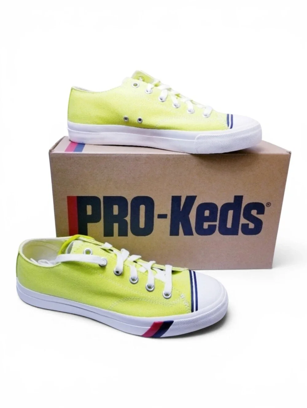 Keds Sneakers Men’s 10 Wild Lime Neon Canvas NIB Retro Streetwear